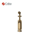 Bronces Coba 1202 Door Bolt in Old Antique Brass finish, made in Spain, featuring intricate detailing and solid brass construction.