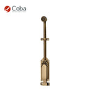 Bronces Coba 1204 Door Bolt in Old Antique Brass finish, made in Spain, featuring intricate detailing and solid brass construction.