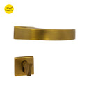 Khas Triumph Plus 1500 door handle set with rosette in MAE finish, featuring a sleek and elegant design with smooth lines.