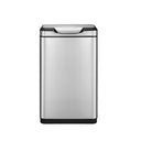 EKO TouchPro Bin EK9178 in brushed stainless steel, 68 litres, capable of multiple activation methods including taps from elbow or knee, featuring a soft open lid and fingerprint-resistant finish, suitable for large kitchen spaces.