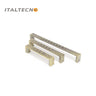 Italtecno 2113 drawer pull in matt bronze finish, available in multiple sizes, featuring a modern and sleek design for cabinets and furniture.
