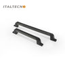 Italtecno 2920 drawer pull in Black Nickel/Matt Black finish, available in two sizes, designed for cabinets and furniture.
