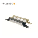 Italtecno 31-2112 drawer pull in black and pearl nickel finishes, featuring a modern design, ideal for cabinets and furniture.