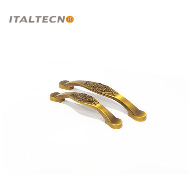 Italtecno 312158 series drawer pulls in Antique Coffee finish, available in 96mm and 128mm sizes.