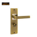 Khas Trend Plus 5801-39 Door Handle Set in MAB/CP finish, featuring a sleek rectangular design with a combination of Matte Antique Brass and Chrome Plating.