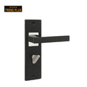 Khas Trend Plus 5801-39 Door Handle Set in Matt Black/CP finish, featuring a modern rectangular design with matte black and chrome accents.