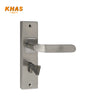 Khas Variety 5801-46 door handle set in SS finish, featuring a modern rounded handle design in polished stainless steel.