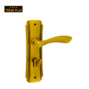 Khas Trend Plus 5812-03 Door Handle Set in MAE finish, featuring an elegant curved handle design with a matte antique look.