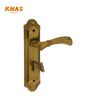 Khas Variety 5817-20 door handle set in AE finish, featuring a classic curved design with an antique elegant finish.
