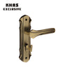 Khas Exclusive 5827-199 door handle set in antique brass finish with ornate detailing.