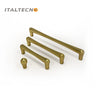 Italtecno 8042 Drawer Pull and Knob in Brushed Brass finish, available in various sizes.