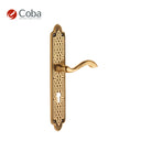Bronces Coba 940-S Handle Set on Plate in P.O.V Finish, made in Spain, featuring an intricate and stylish design.