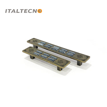 Italtecno BT 5067 series drawer pulls in Antique Green finish, available in 96mm and 160mm sizes.