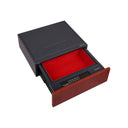 Italtecno DM-15ZW drawer safe in Sandy Grey finish, pull-out steel security box with fingerprint lock.