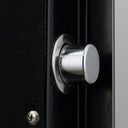 Italtecno H1-45ZW residential safe in high gloss black finish with fingerprint scanner and digital touch keypad.