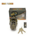Khas Premeo H8791 TN/AB Round Lock with an elegant TN/AB finish, including three keys and installation hardware.