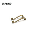 Brasino HK 938 Door Pull Handle Set in Oil Bronze finish, made from 100% brass, featuring an elegant curved design.