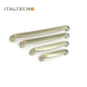 Italtecno HY1259 Door Pull Handle with BSN finish, featuring a modern angular design, available in 128mm, 192mm, 256mm, and 320mm sizes.