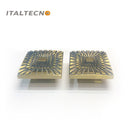 Italtecno HY1590 Door Pull Handle Set with a geometric design in Matt Antique Brass finish.