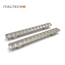Italtecno HY2022C Door Pull Handle Set in matte brushed nickel finish featuring a woven texture design.
