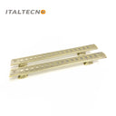 Italtecno HY2036B Door Pull Handle Set in Matte Antique Brass finish with intricate geometric detailing.