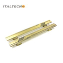 Italtecno HY2069B Door Pull Handle Set in Matte Antique Brass finish with Black Crystal detailing.