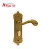 Krud-Al KD58301 Door Handle Set in MAE finish, featuring ornate design and secure lock mechanism.