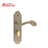 Krud-Al KD58303 Door Handle Set in AB finish, featuring ornate design and secure lock mechanism.