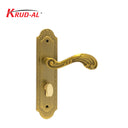 Krud-Al KD58303 Door Handle Set in MAE finish, featuring ornate design and secure lock mechanism.