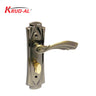 Krud-Al KD58304 Door Handle Set in AB finish, featuring ornate design and secure lock mechanism.