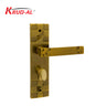 Krud-Al KD58308 Door Handle Set in AE finish, featuring an artistic design and secure lock mechanism.