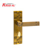Krud-Al KD58308 Door Handle Set in MAE finish, featuring an artistic design and secure lock mechanism.