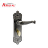 Krud-Al KD58310 Door Handle Set in SN/BN finish, featuring classic design and secure lock mechanism.