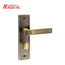 Krud-Al KD58313 Door Handle Set in AB finish, showcasing a geometric design with a secure lock mechanism.