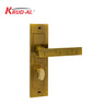 Krud-Al KD58314 Door Handle Set in AE finish, featuring a sleek geometric design and secure lock mechanism.