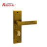 Krud-Al KD58314 Door Handle Set in MAE finish, featuring a sleek geometric design and secure lock mechanism.