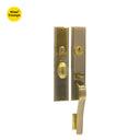 Khas Triumph KE17M-9055L-9003 AB Residential Entrance Set in antique brass finish with elegant handle design for enhanced security and style.
