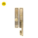Khas Triumph KE33M-9077-9011 AB Residential Entrance Set in antique brass finish with a classic and durable design for double doors.
