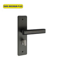 Khas Maximum Plus KH-037 Door Handle Set in Matte Black finish, featuring a modern and minimalist design.