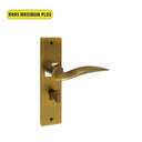 Khas Maximum Plus KH-1221 Door Handle Set in MAE/CP, featuring a curved design with MAE/CP finish.