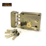 Khas Trend KT811 AB Rim Lock with a 3-rod mechanism in antique brass finish.