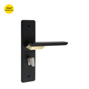 Khas Triumph Plus S1243H1690 door handle set in Matt Black/PVD finish, featuring sleek modern design with premium PVD coating.