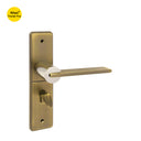 Khas Triumph Plus S1243H1714 door handle set in MAB/CP finish, featuring a stylish blend of matt antique brass and chrome-plated accents.