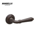 Mandelli 531 Sevilla door handle in Imperial Bronze, featuring intricate craftsmanship and durable solid brass construction, made in Italy.