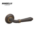 Mandelli 531 Sevilla door handle in matt bronze finish, showcasing Italian craftsmanship and elegant design.