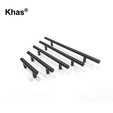 Khas SS Rod Handle in Black finish, available in sizes ranging from 4-in to 12-in.