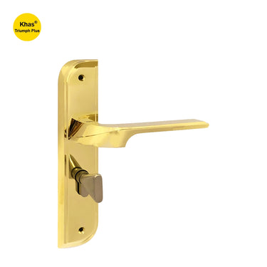 Khas Triumph Plus 1045 Door Handle Set in PVD, featuring a sleek and polished design.
