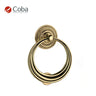 Bronces Coba 1082 Door Knocker in P.O.V Finish, made in Spain, featuring a classic ring design and solid brass construction.