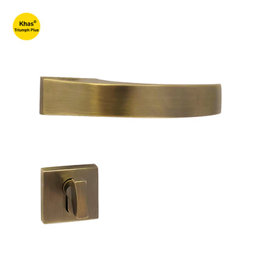 Khas Triumph Plus 1500 door handle set with rosette in MAB finish, featuring a sleek, modern design with clean lines.
