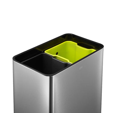 EKO TouchPro Bin EK9178 in brushed stainless steel, 45 litres, featuring multiple activation methods and a soft close lid for a silent and smooth operation, ideal for modern kitchen environments.
